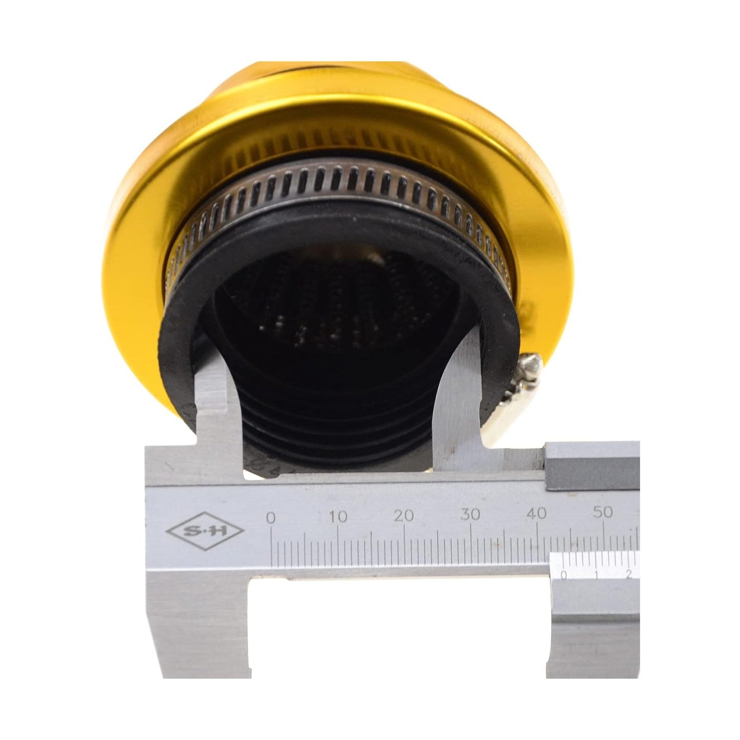 GOOFIT Golden 44mm Air Filter with Aluminum Adapter for 2 Stroke 43cc 47cc 49cc Engine Kids Quad ATV Dirt Pocket Bike Go Kart Big Foot Gas Scooter