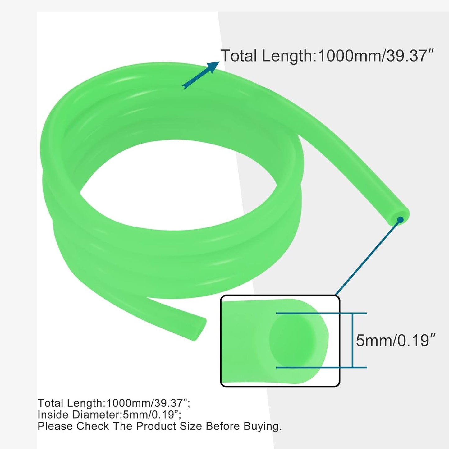 GOOFIT Green 1/5" Tubing Carburetor / Fuel Vent Line for ATV Quad Pit Dirt Bike Go Kart Moped Pocket Bike Motorcycle Motocross
