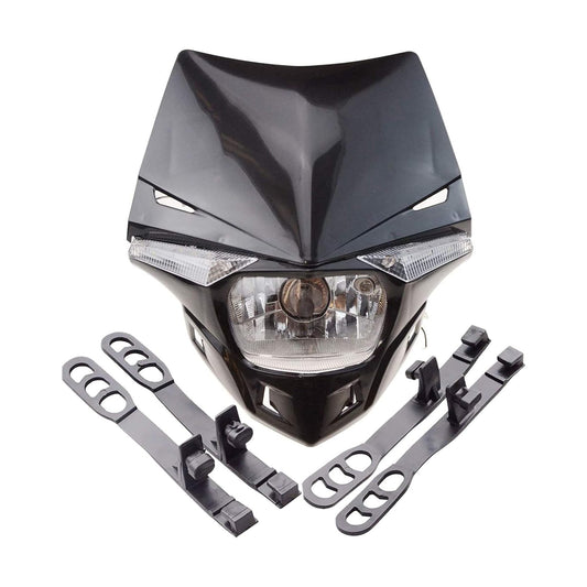 GOOFIT H4 12V 35W Universal Motorcycle Headlight Bulb Halogen Light Replacement for Supermoto ATV Racer Dirt Pit Bike Black