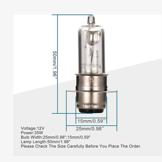 GOOFIT Headlight Bulb Halogen Light 12v 35/35w Replacement for ATV Moped Quad Go Kart Scooter Motorcycle 4 Wheeler Taotao Sunl Coolster Roketa Jonway