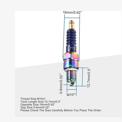 GOOFIT High Performance Motorcycle A7TC Spark Plug 50cc 70cc 90cc 110cc ATV 150 Ignition Plug Moped Go Kart Scooter
