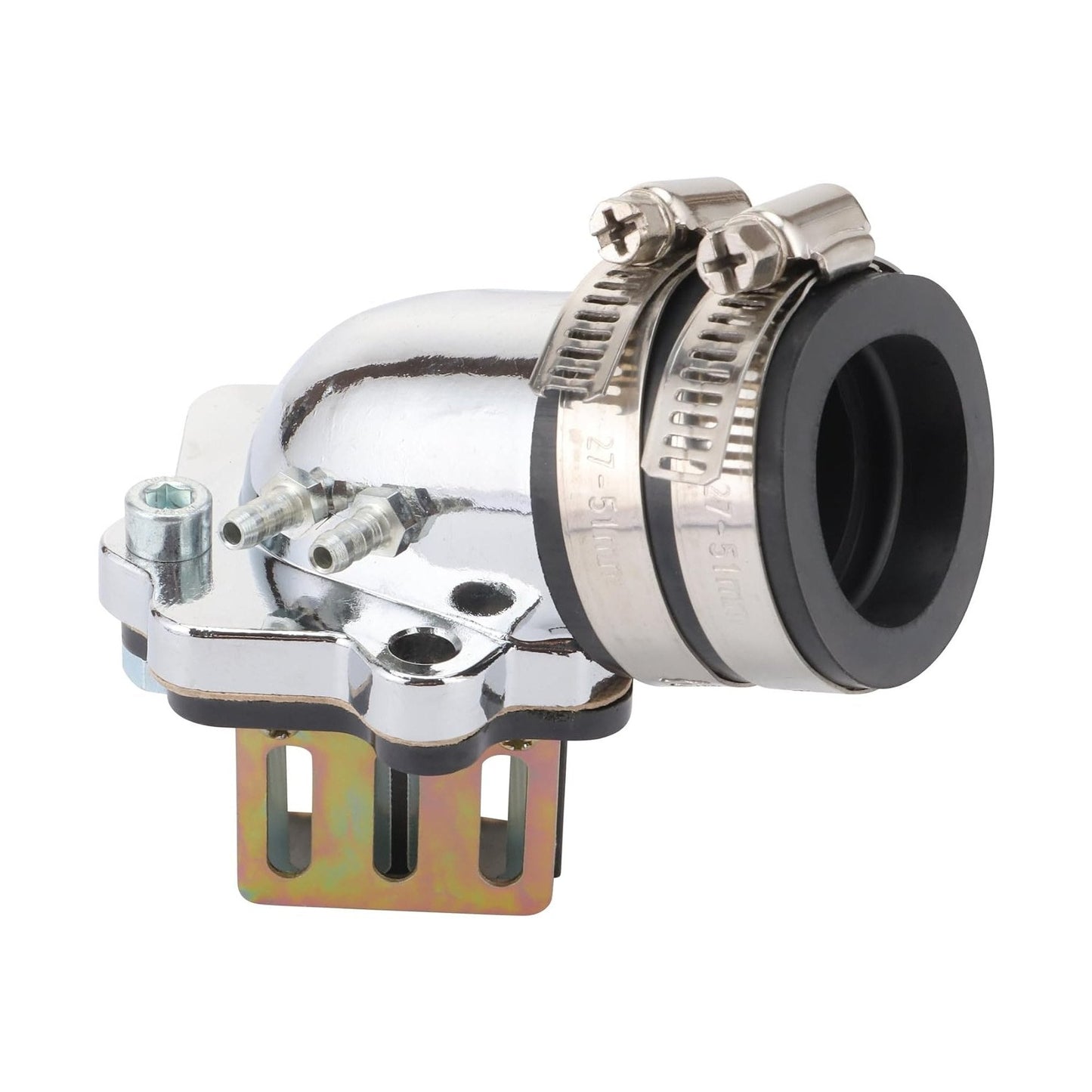 GOOFIT High Performance Racing Intake Manifold with Reed Valves Replacement for 2 Stroke 50cc Jog 1PE40QMB 1E40QMB Minarelli Engine Moped Scooter