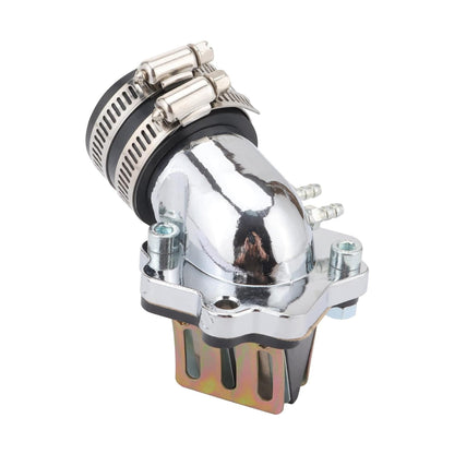 GOOFIT High Performance Racing Intake Manifold with Reed Valves Replacement for 2 Stroke 50cc Jog 1PE40QMB 1E40QMB Minarelli Engine Moped Scooter