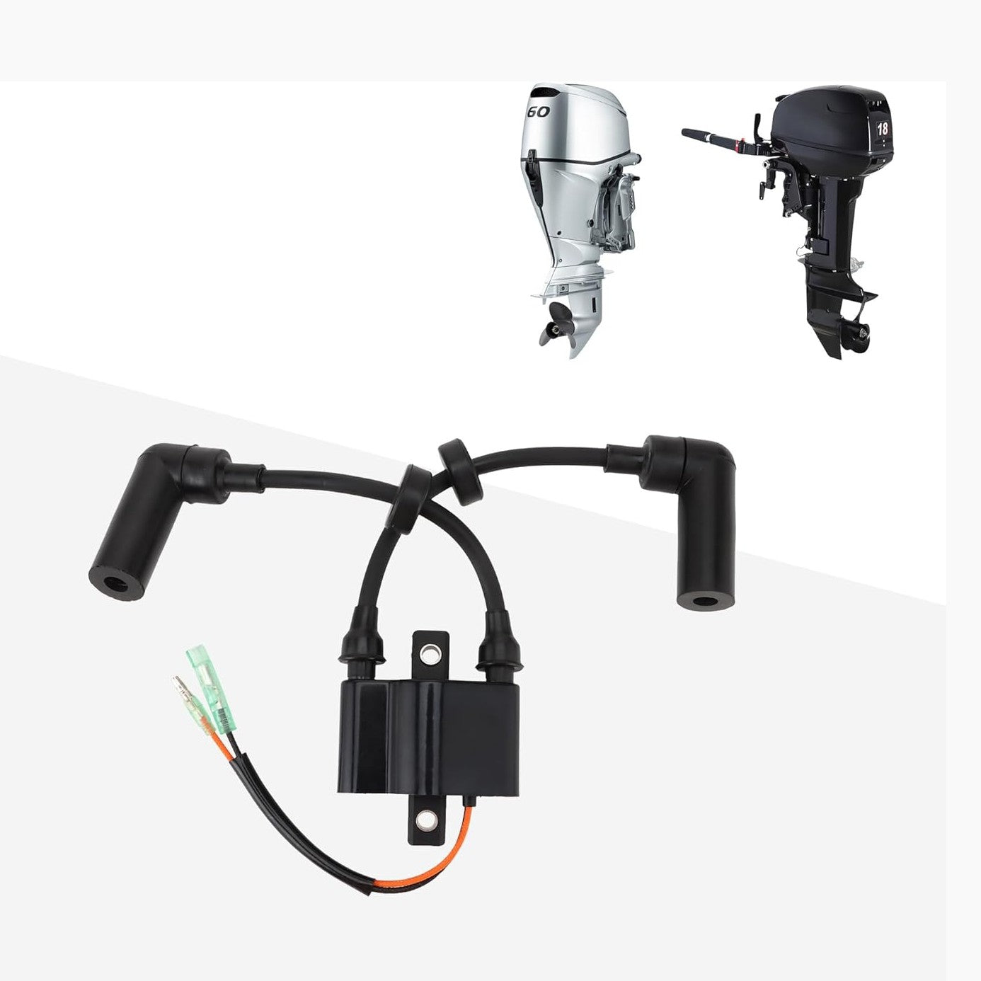 GOOFIT Ignition Coil Assy 66M-85570 66M-85570-00 66M-85570-01 66M-85570-02 66M-85570-03 Replacemnet for Outboard 9.9HP 2005-2006 15HP 1998-2006 20HP MS/LH ES/LR EHS/L ES/LH