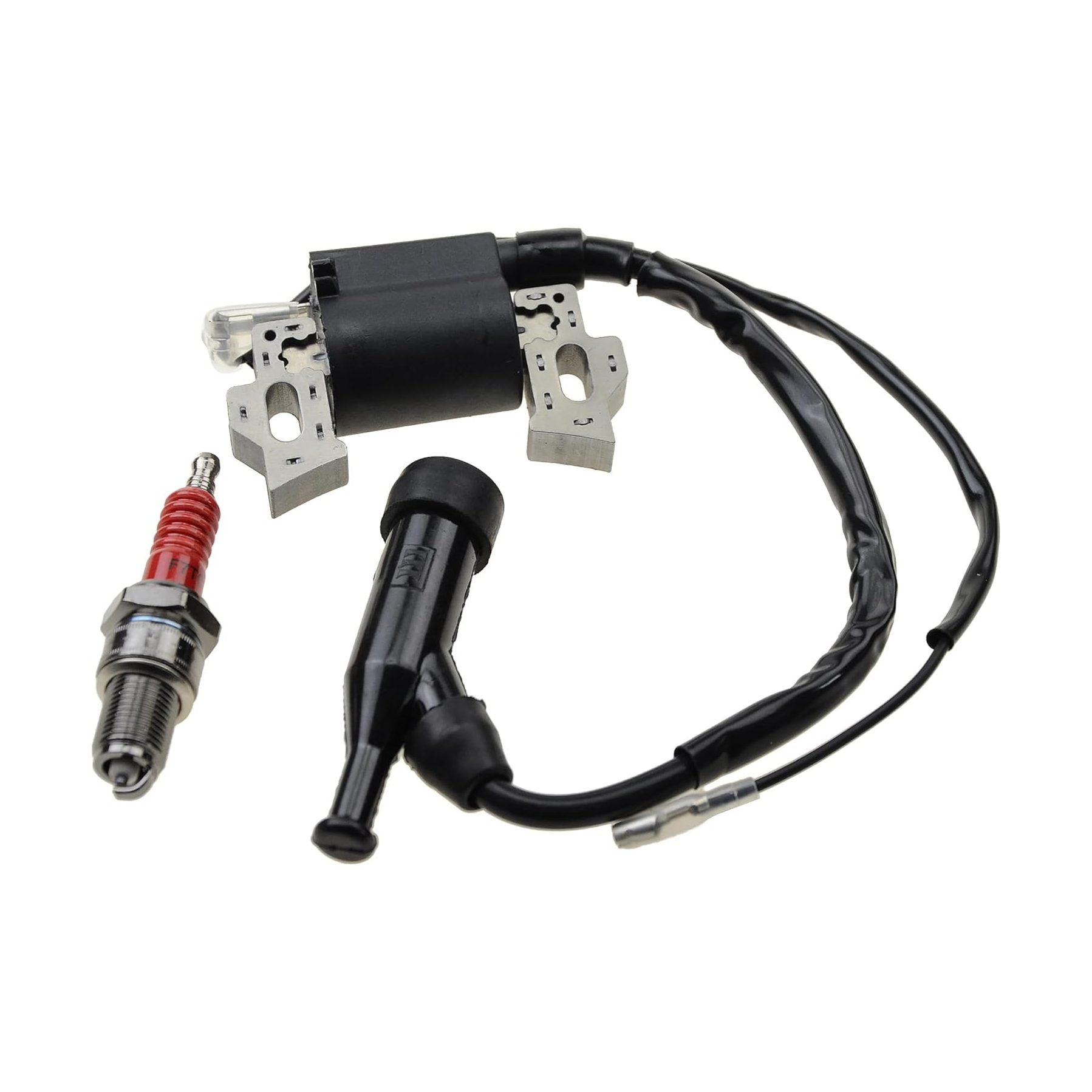GOOFIT Ignition Coil Magneto Generator with F7TC Spark Plugs Replacement for GX120 GX160 GX200 GX240 GX270 GX340 GX390 Engine Lawnmower Tractor Rototiller Water Pump Go Kart Mini Bike