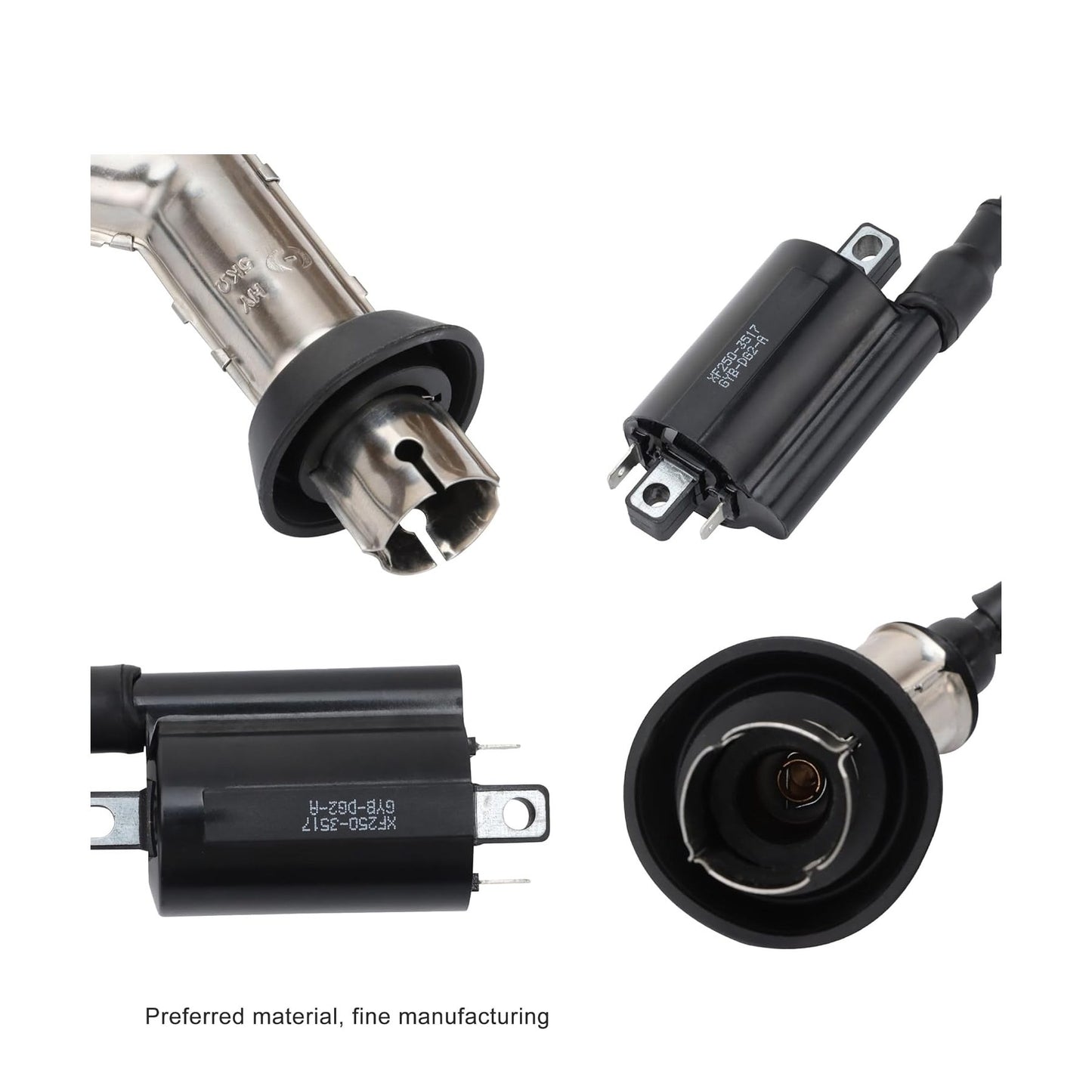 GOOFIT Ignition Coil Replacement for 66 1988-1990 250 2008-2012 XV250 1995-2007 260cc 300cc ATV Motorcycle