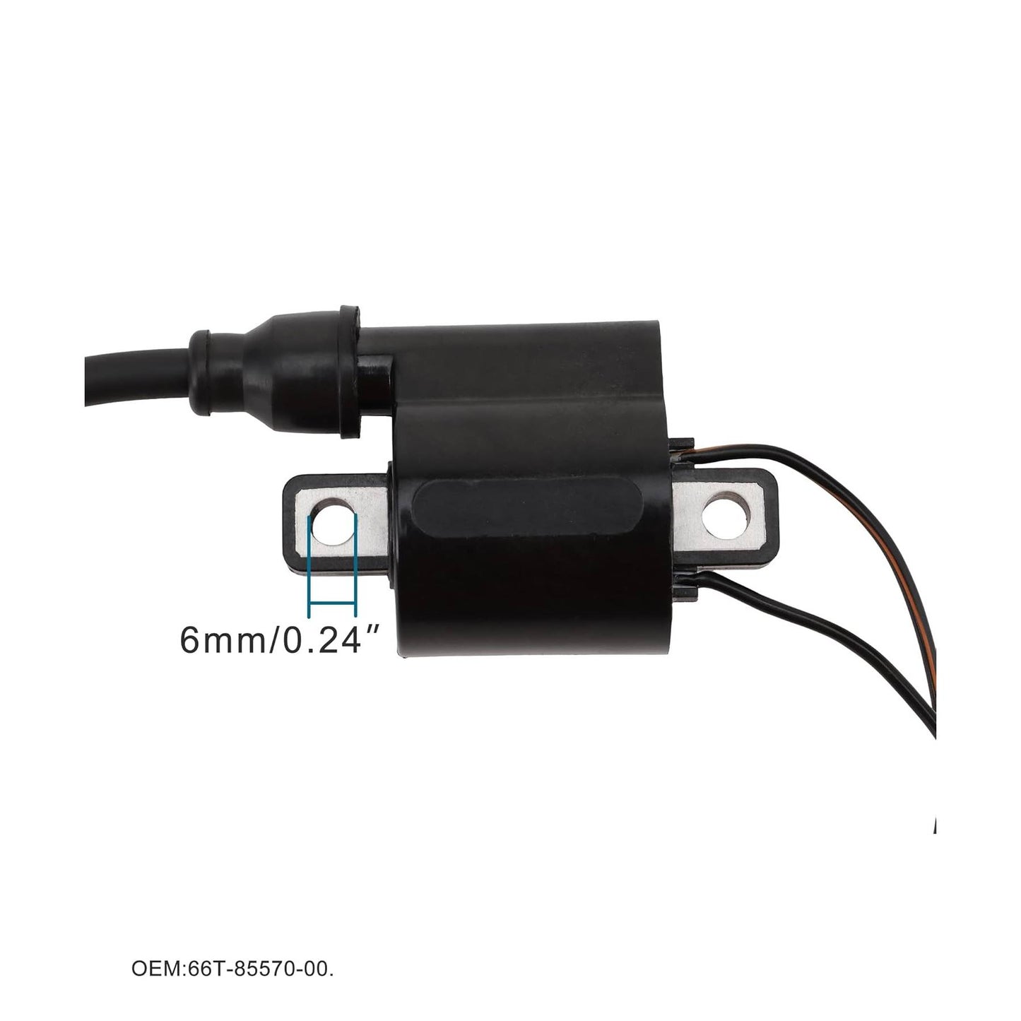 GOOFIT Ignition Coil Replacement for 66T-85570-00 40HP E40X 40X E40 40XWT 2-Stroke Outboard Motor 1998-Newer