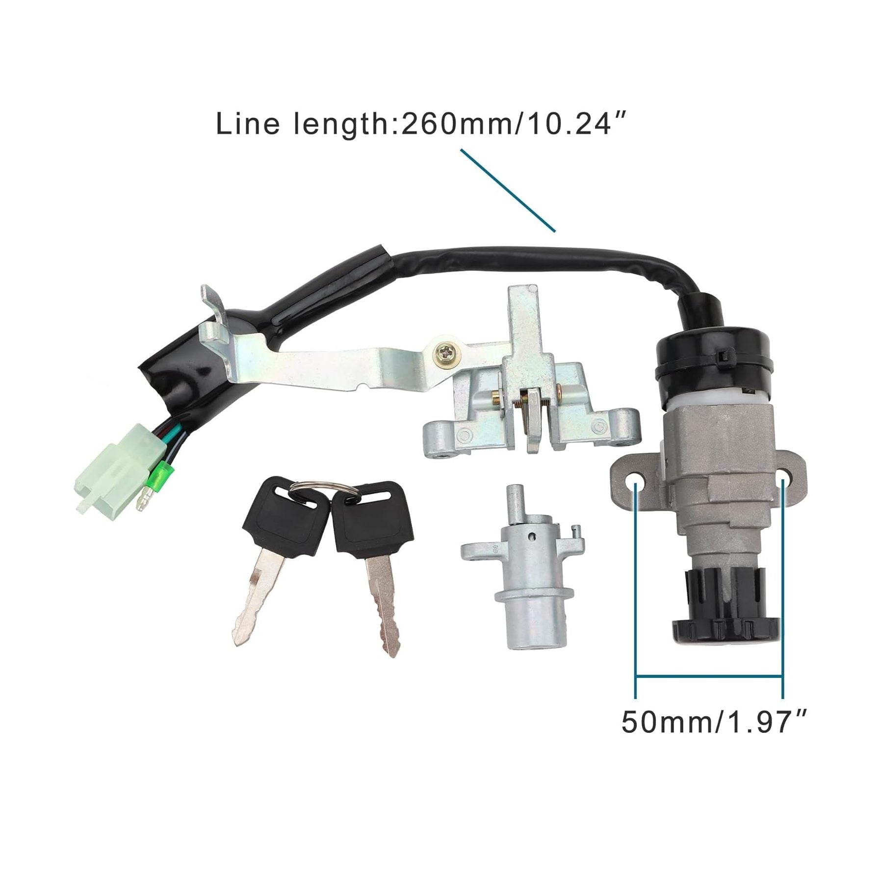GOOFIT Ignition Switch Key Assy Replacement for Jonway YY50QT-5 Znen Peace GY6 49cc 50cc Scooter Moped