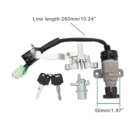 GOOFIT Ignition Switch Key Assy Replacement for Jonway YY50QT-5 Znen Peace GY6 49cc 50cc Scooter Moped