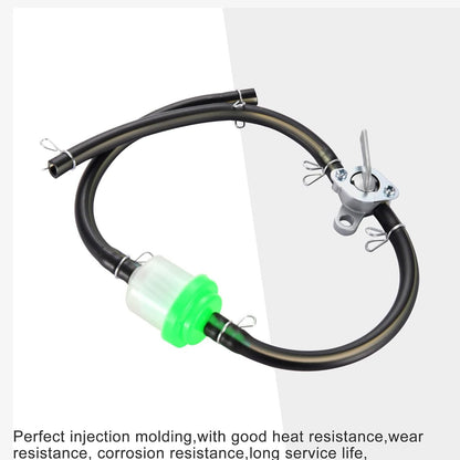 GOOFIT Inline Fuel Hose Oil Filter Petrol Switch for 50cc 110cc 125cc 150cc 250cc ATV Pit Dirt Bike Quad 4 Wheeler Scooter Green