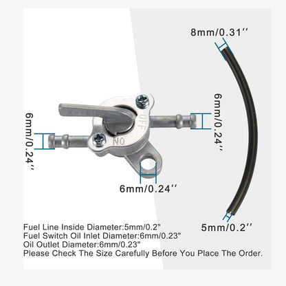 GOOFIT Inline Fuel Hose Oil Filter Petrol Switch for 50cc 110cc 125cc 150cc 250cc ATV Pit Dirt Bike Quad 4 Wheeler Scooter Green