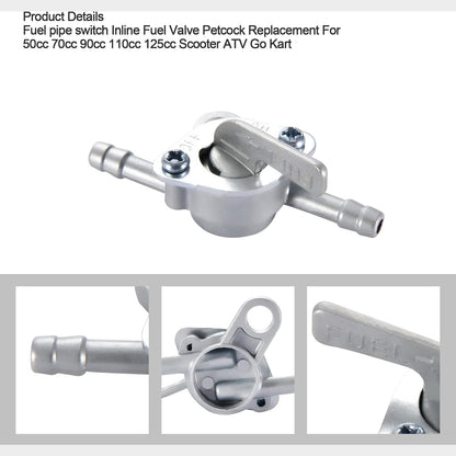 GOOFIT Inline Fuel Valve Petcock for 50cc 70cc 90cc 110cc 125cc Scooter ATV Go Kart