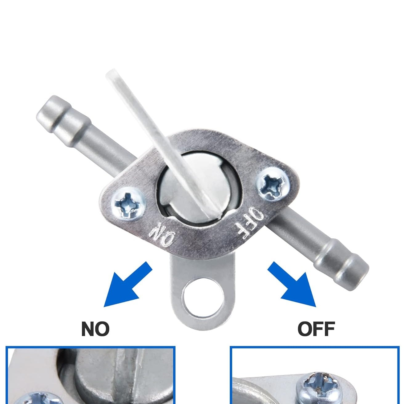 GOOFIT Inline Fuel Valve Petcock for 50cc 70cc 90cc 110cc 125cc Scooter Go Kart Dune Buggy ATV 4 Wheeler Quad Moped Pack of 2