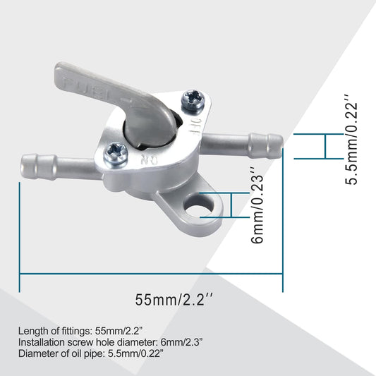 GOOFIT Inline Fuel Valve Petcock for 50cc 70cc 90cc 110cc 125cc Scooter ATV Go Kart