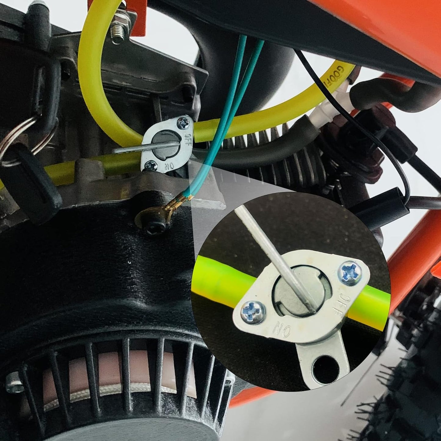 GOOFIT Inline Fuel Valve Petcock for 50cc 70cc 90cc 110cc 125cc Scooter Go Kart Dune Buggy ATV 4 Wheeler Quad Moped Pack of 2