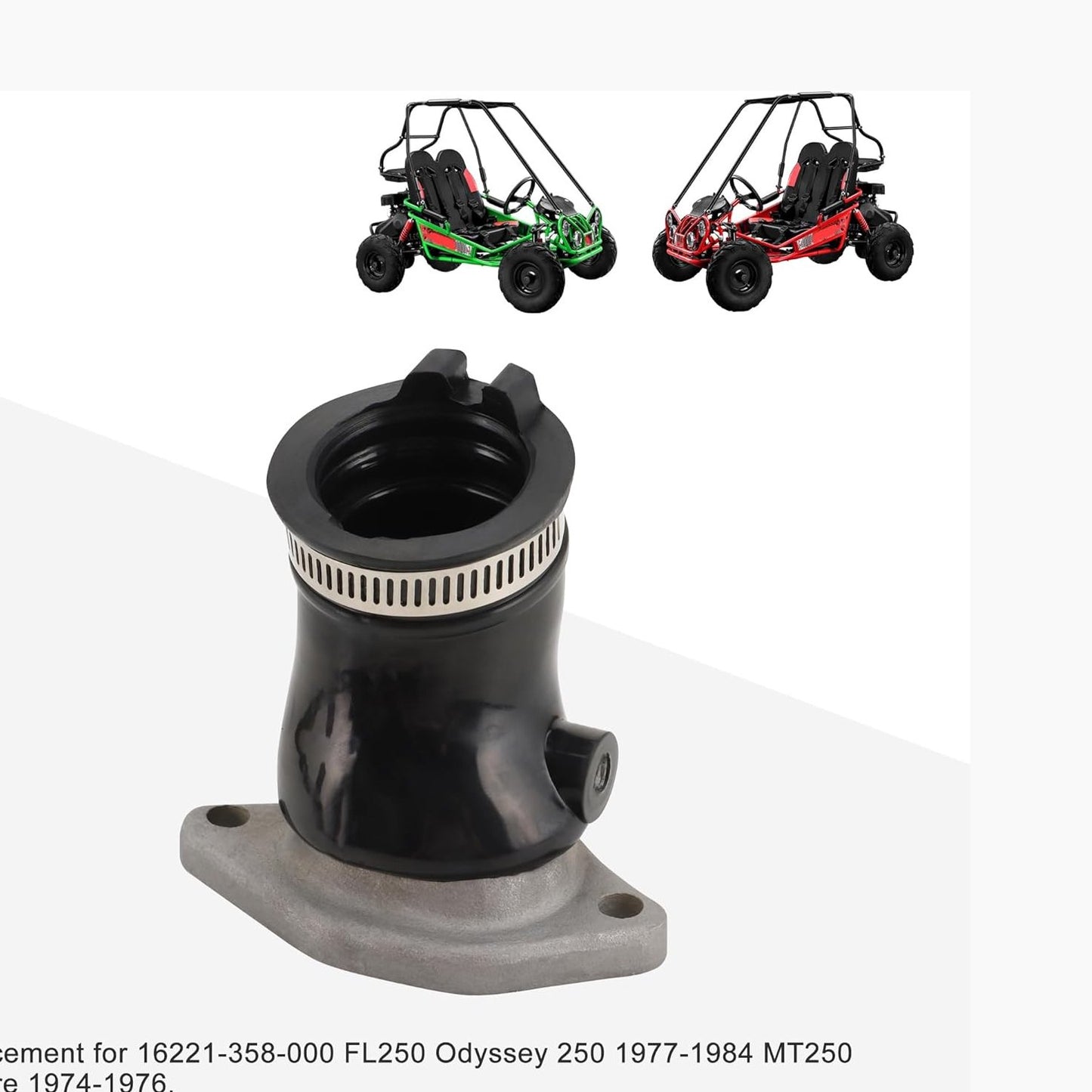 GOOFIT Intake Manifold Pipe Replacement for 16221-358-000 FL250 Odyssey 250 1977-1984 MT250 Elsinore 1974-1976
