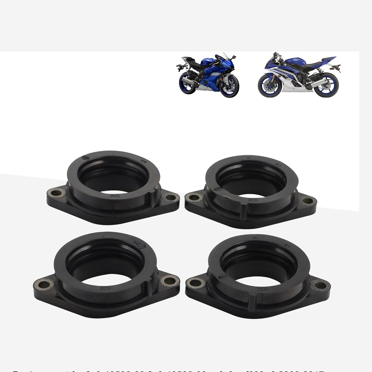 GOOFIT Intake Manifold Pipe Replacement for 2C0-13586-00 2C0-13596-00 YZF R6 YZF600 R6 2006-2017