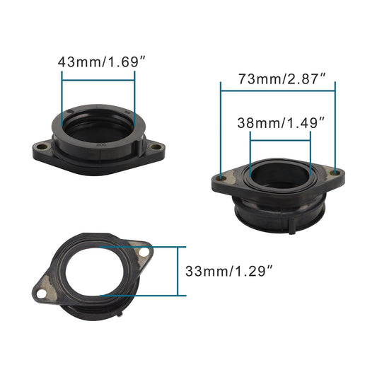 GOOFIT Intake Manifold Pipe Replacement for 2C0-13586-00 2C0-13596-00 YZF R6 YZF600 R6 2006-2017