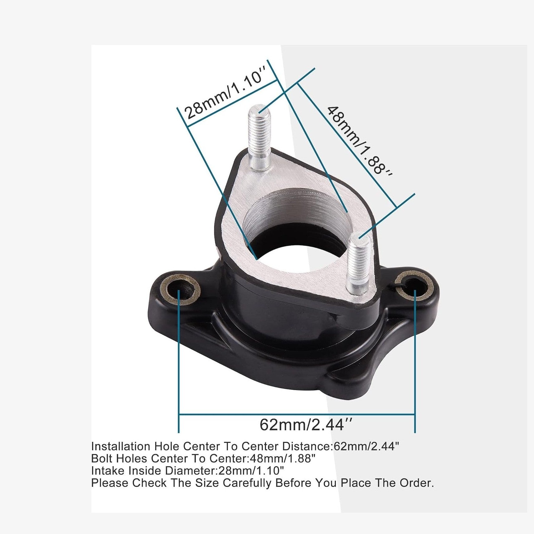GOOFIT Intake Manifold Pipe Replacement for CG 125cc 150cc 200cc Taotao Sunl ATV Dirt Bike Go Kart