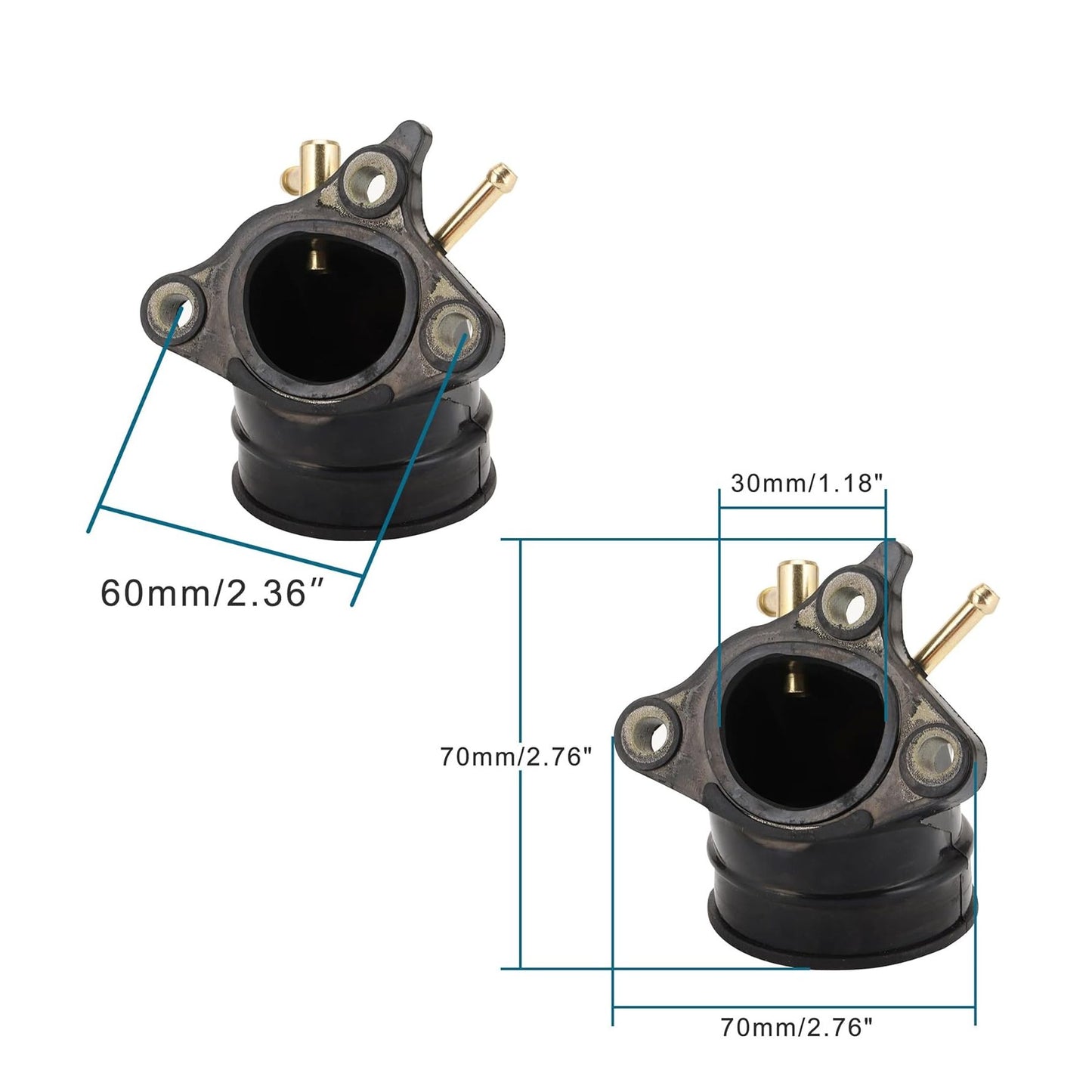 GOOFIT Intake Manifold Pipe Replacement for Vespa GT GTL GTS GTV 125cc-200cc Piaggio Beverly X8 X9 XE