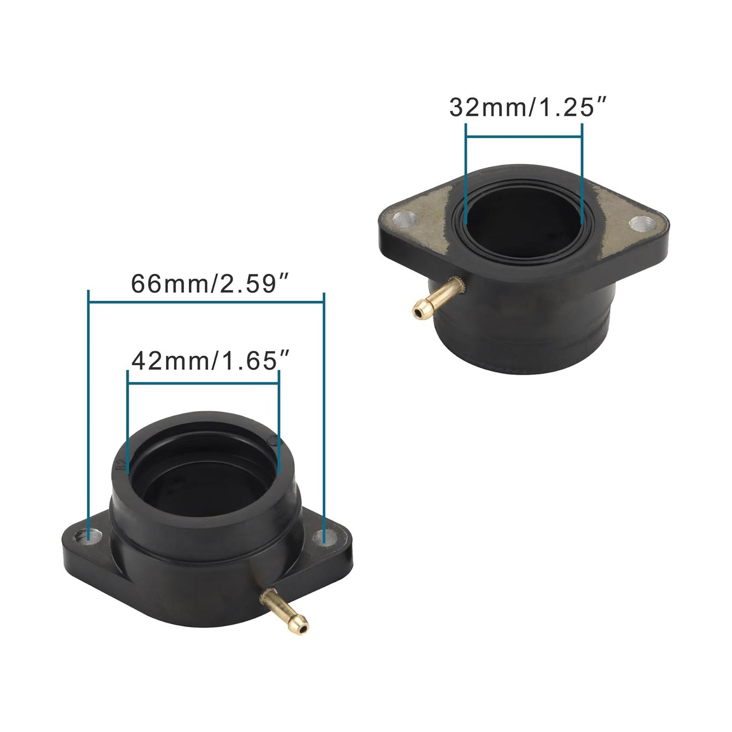 GOOFIT Intake Manifold Pipe Replacement for XS400 1977-1982 2A2-13586-00 2A2-13596-00