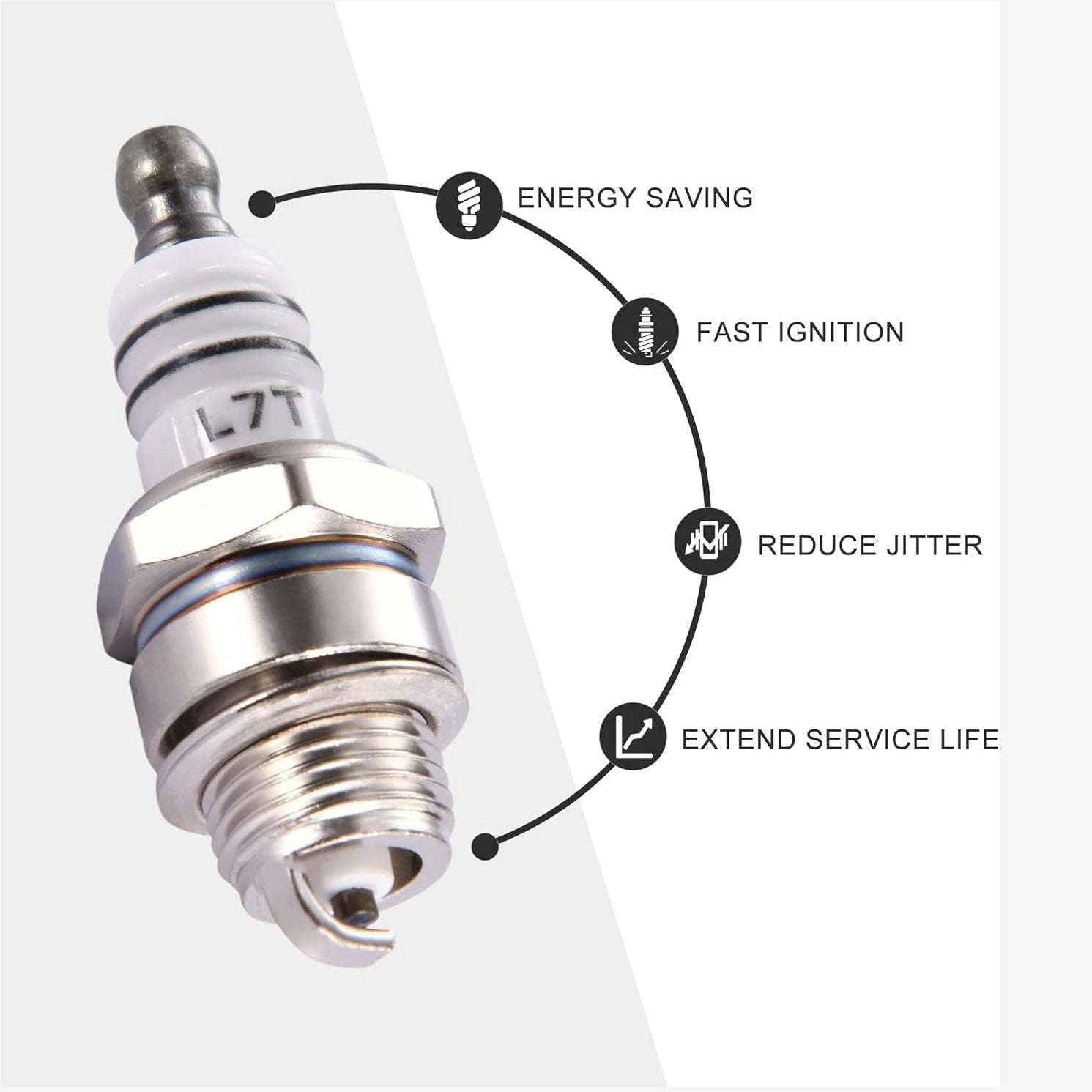 GOOFIT L7T Spark Plug for 2 Stroke 33cc 43cc 47cc 49cc Pocket Bike Mini Chopper