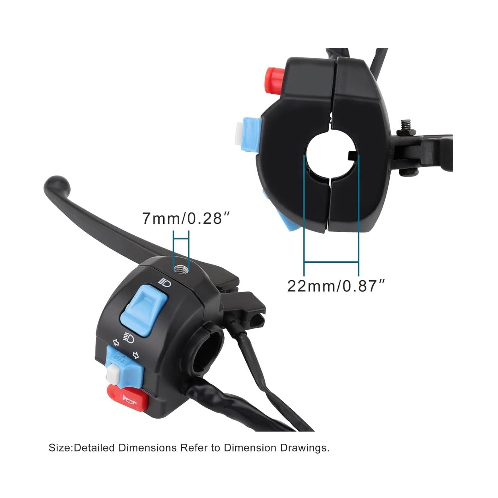 GOOFIT Left Start Switch Assembly Replacement for 50cc 70cc 90cc 110cc 125cc 150cc Scooter Motorcycle