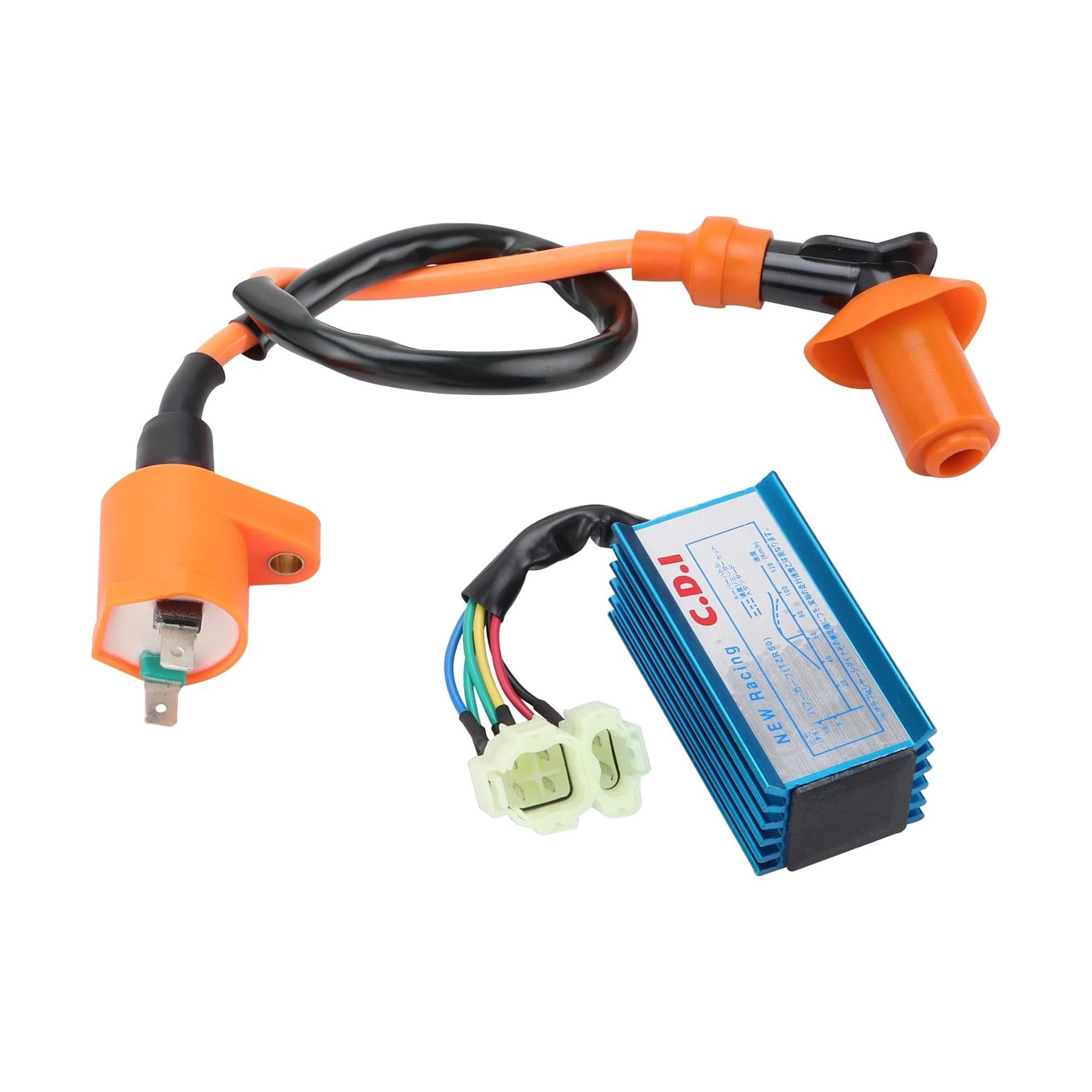 GOOFIT Modified 6 Pin CDI Racing Ignition Coil Set Replacement for Yerf Dog GY6 50cc 60cc 80cc 125cc 150cc 139QMB 152QMI 157QMJ Engines Go Kart ATV Scooter Dirt Bikes