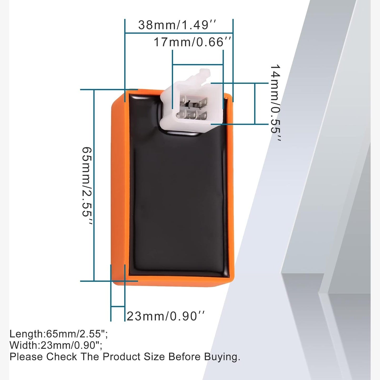 GOOFIT Modified Orange AC 5 pin Male Plug CDI for 50cc 70cc 90cc 110cc 125cc Horizontal Engine Trolley ATV Dirt Bike Dune Buggy