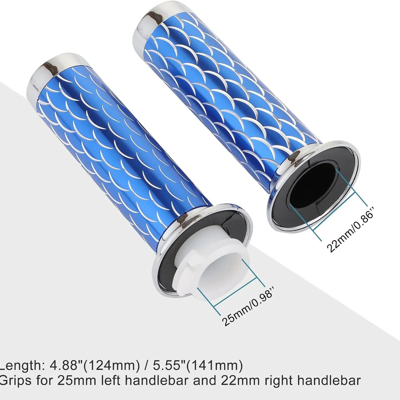 GOOFIT Motorcycle 7/8'' Handle Grips Replacement for 50cc 70cc 90cc 110cc 125cc 150cc 200cc 250cc Dirt Bike Scooter Moped Pit Bike Trail Bike - goofitmoto