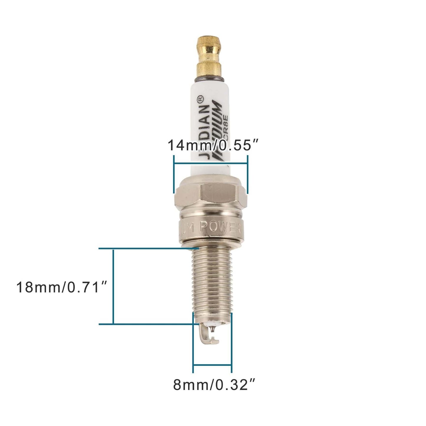 GOOFIT Motorcycle CR8E Spark Plug Replacement for YFZ450 YZ250F YZ450F 2004-2009 94701-00411 92070-0019