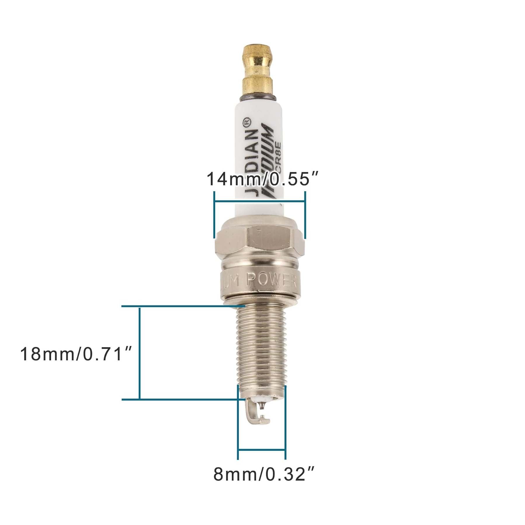 GOOFIT Motorcycle CR8E Spark Plug Replacement for YFZ450 YZ250F YZ450F 2004-2009 94701-00411 92070-0019
