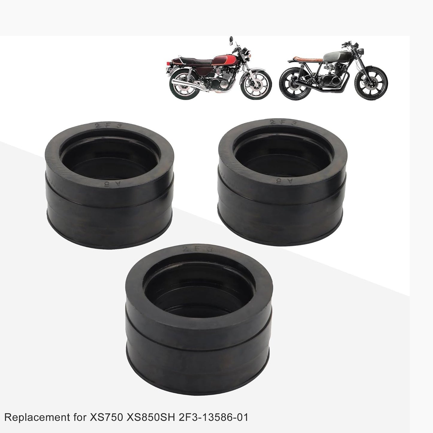 GOOFIT Motorcycle Carburetor Intake Manifold Boot Joint Replacement for XS750 XS850SH 2F3-13586-01