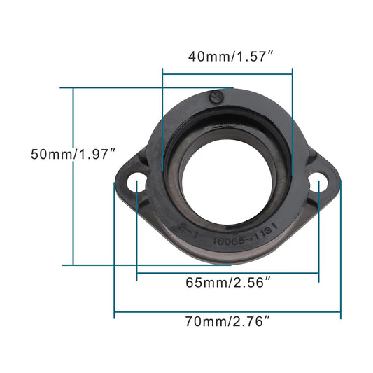 GOOFIT Motorcycle Carburetor Intake Manifold Boot Interface Adapter Replacement for GPZ1100 ZXT10A KZ1000 ZX1100 16065-1131