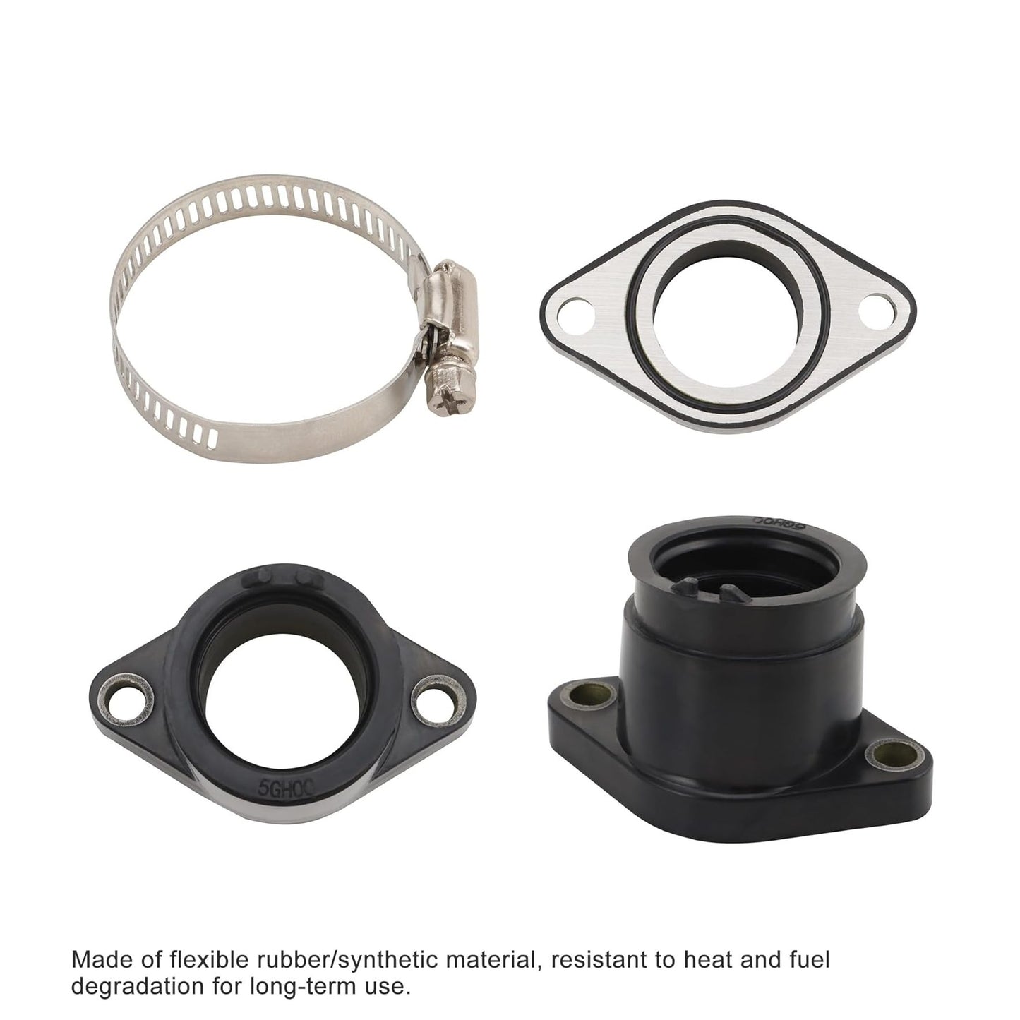 GOOFIT Motorcycle Carburetor Intake Manifold Boot Replacement for YFM400F Grizzly YFM450 YFM450 YFM400 2000-2014 5GH-13586-00-00