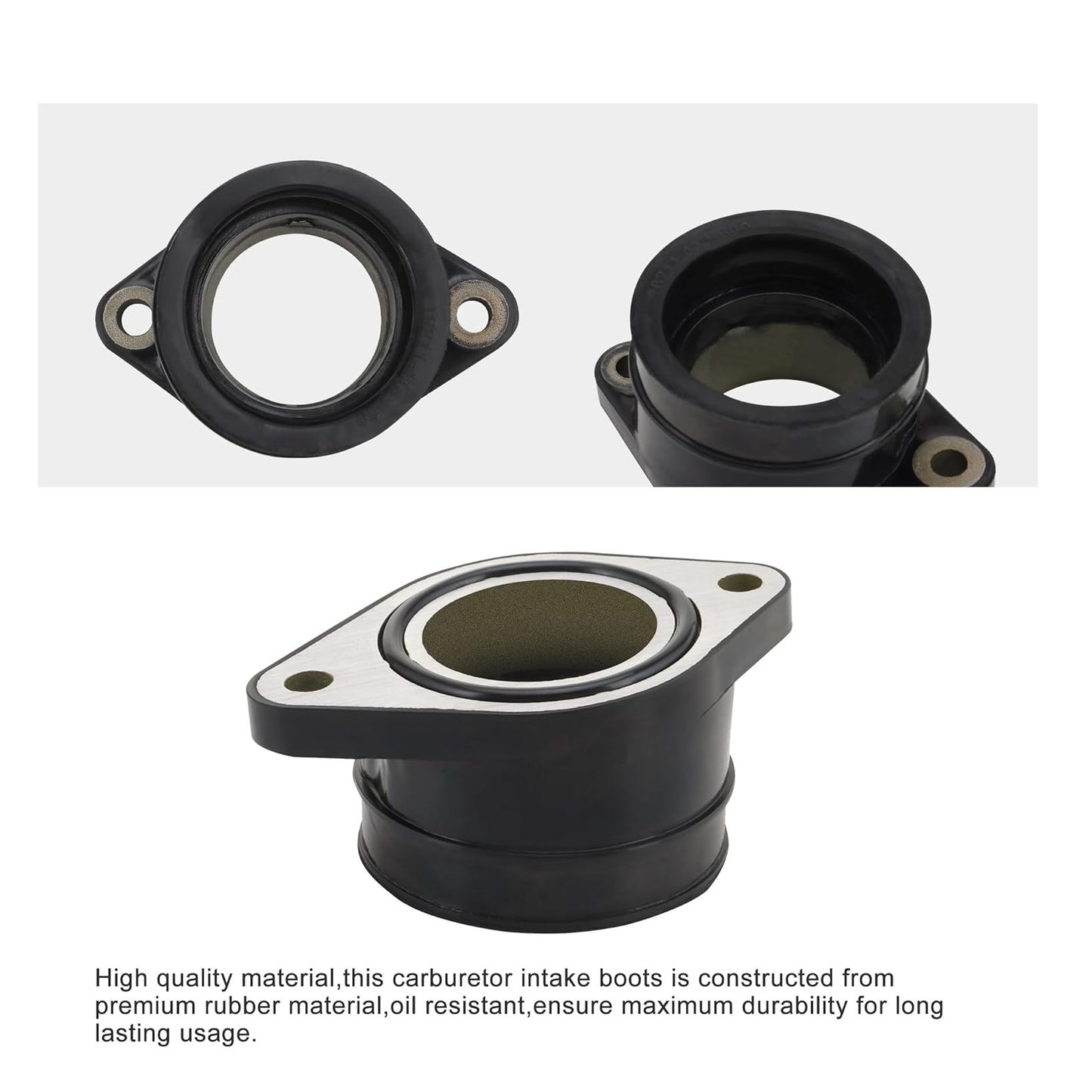 GOOFIT Motorcycle Carburetor Intake Manifold Boot Set Interface Adapter Replacement for CB450N CM400T CB450SC CB400T 16211-413-000 16211-447-000 16211-447-670