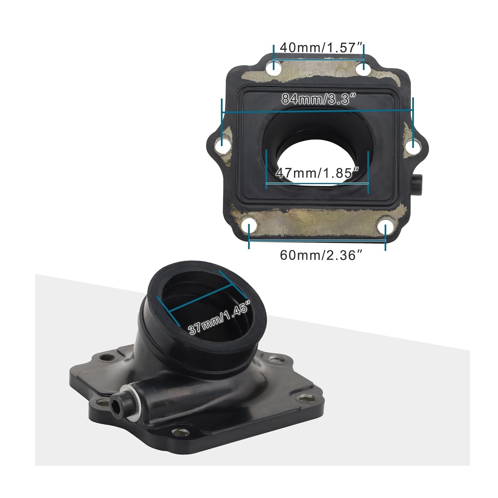 GOOFIT Motorcycle Carburetor Intake Manifold Interface Inlet Pipe Replacement for Trail Boss 350L Big Boss 6x6