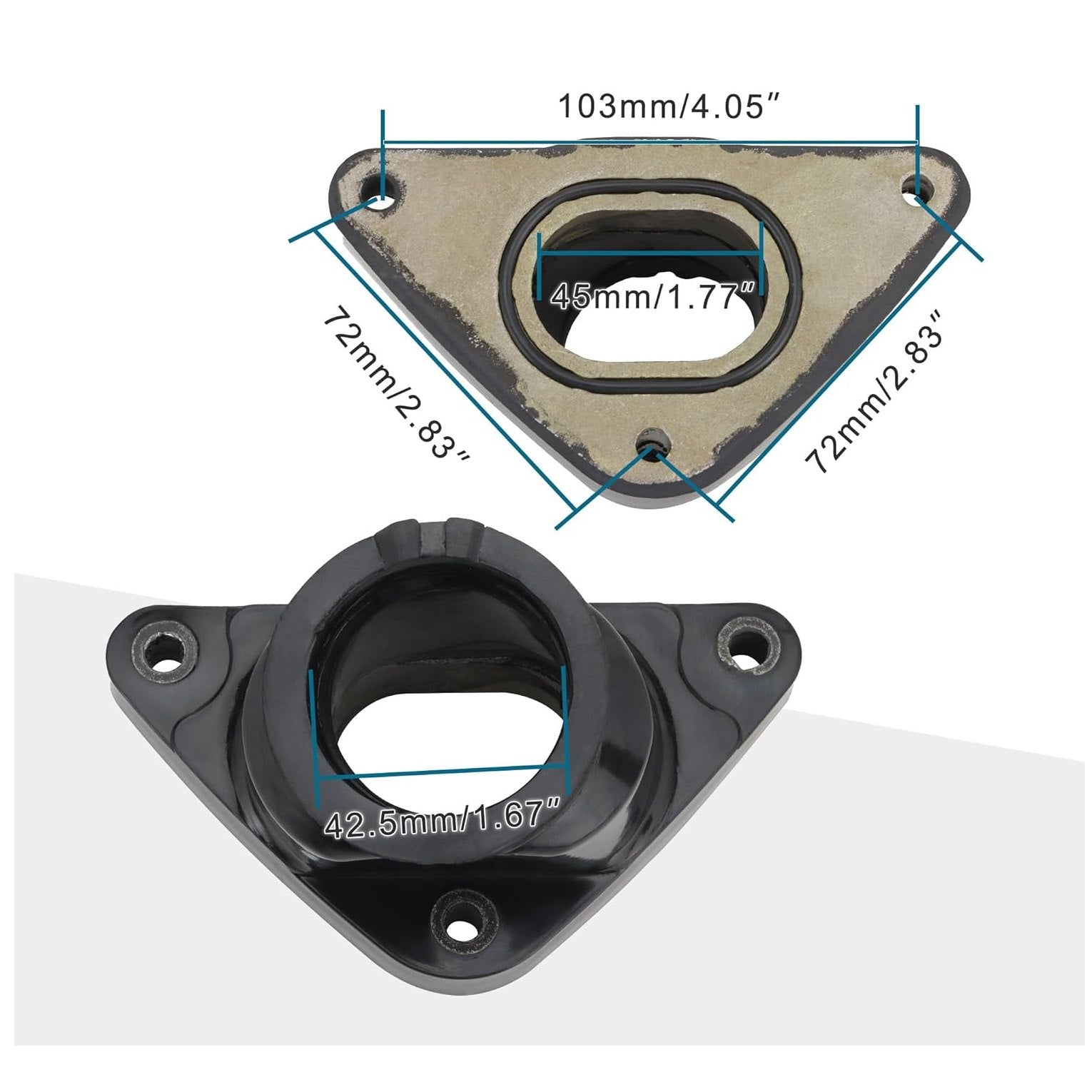 GOOFIT Motorcycle Carburetor Intake Manifold Interface Inlet Pipe Replacement for TRX400 TRX400EX TRX400X