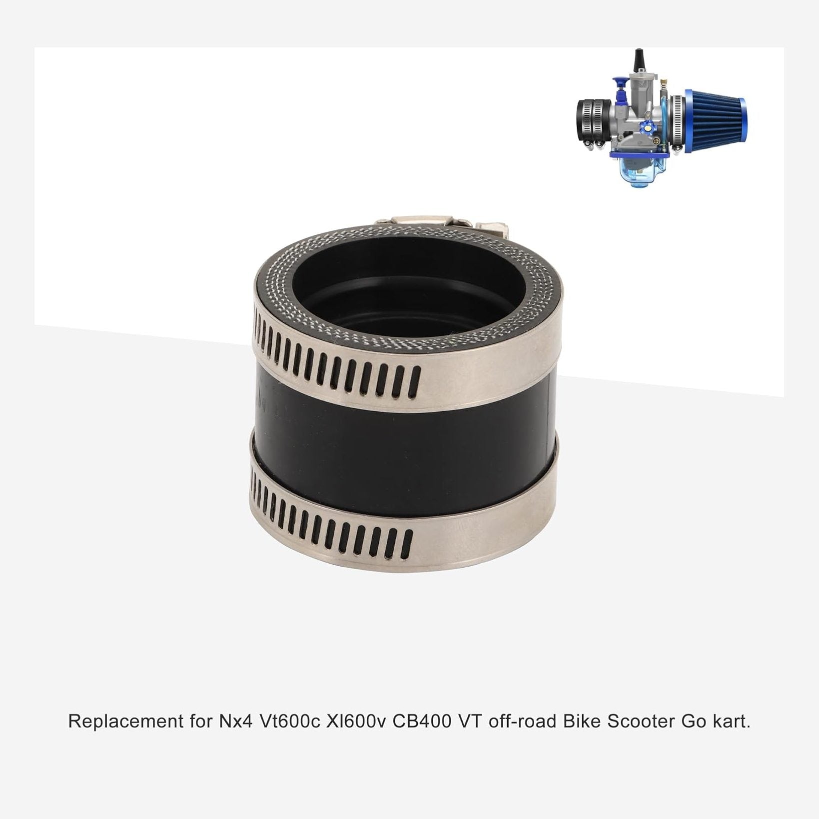 GOOFIT Motorcycle Carburetor Interface Intake Manifold Adapter Joint Boots Replacement for PE PWK carburetor