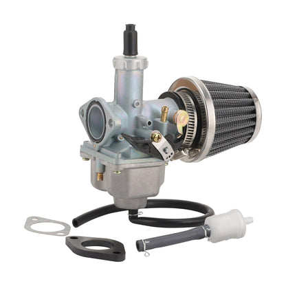 GOOFIT Motorcycle Carburetor with Fuel Line Oil Filter Rubber Wood Paper Pads Replacement for 4 Stroke 100cc 110cc 125cc CG125 XF125 Engine 156FM 157FM ATV Quad Pit Bike Moped Scooter