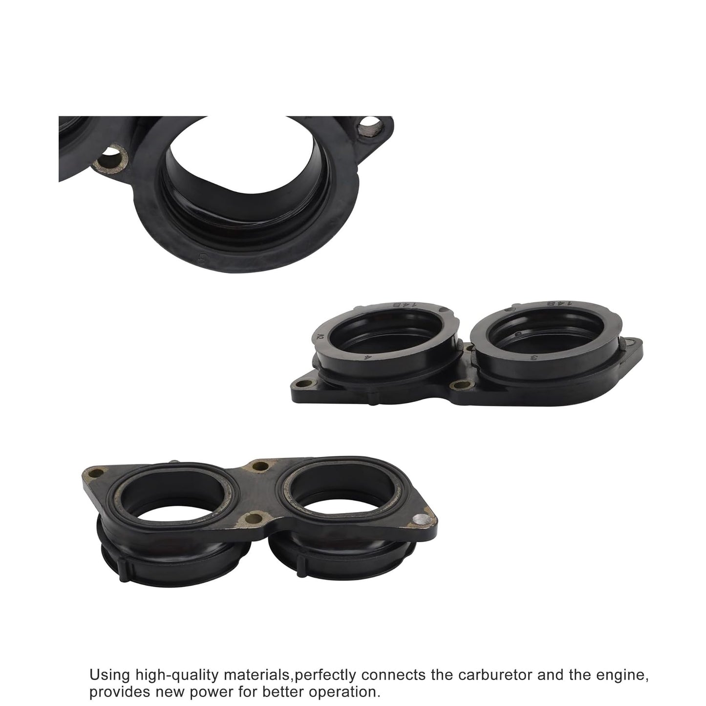 GOOFIT Motorcycle Carburetors Adapter Inlet Pipe Comp Replacement for YZF R1 R1 2009-2014 14B-13595-00 14B-13596-00