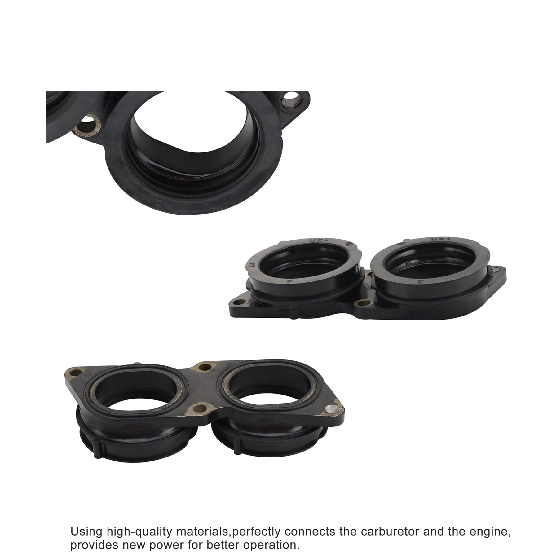 GOOFIT Motorcycle Carburetors Adapter Inlet Pipe Comp Replacement for YZF R1 R1 2009-2014 14B-13595-00 14B-13596-00