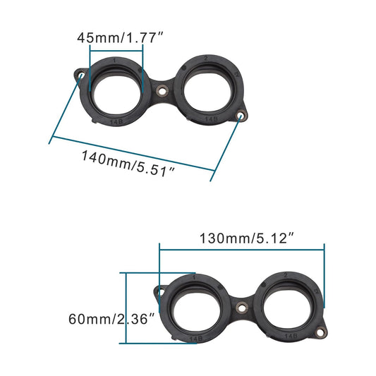 GOOFIT Motorcycle Carburetors Adapter Inlet Pipe Comp Replacement for YZF R1 R1 2009-2014 14B-13595-00 14B-13596-00