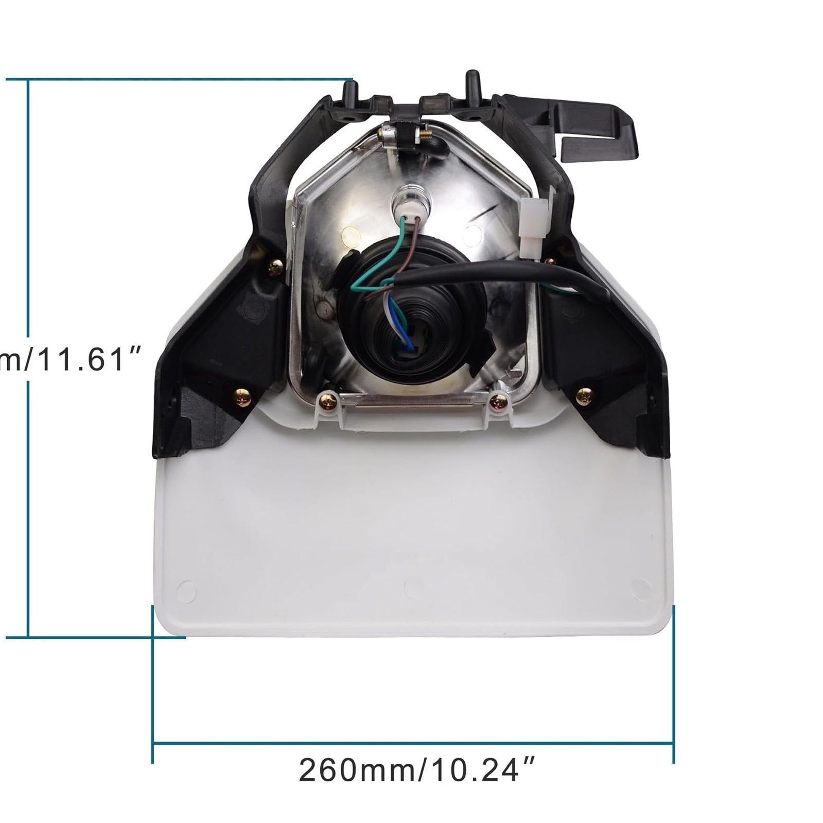 GOOFIT Motorcycle Headlamp Headlight for Universal Off-road Dirt Pit Bike Head Lamp Light White