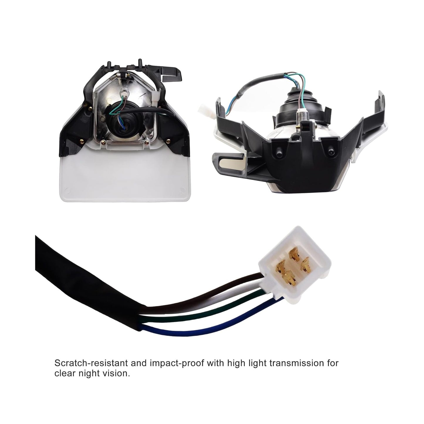 GOOFIT Motorcycle Headlamp Headlight for Universal Off-road Dirt Pit Bike Head Lamp Light White