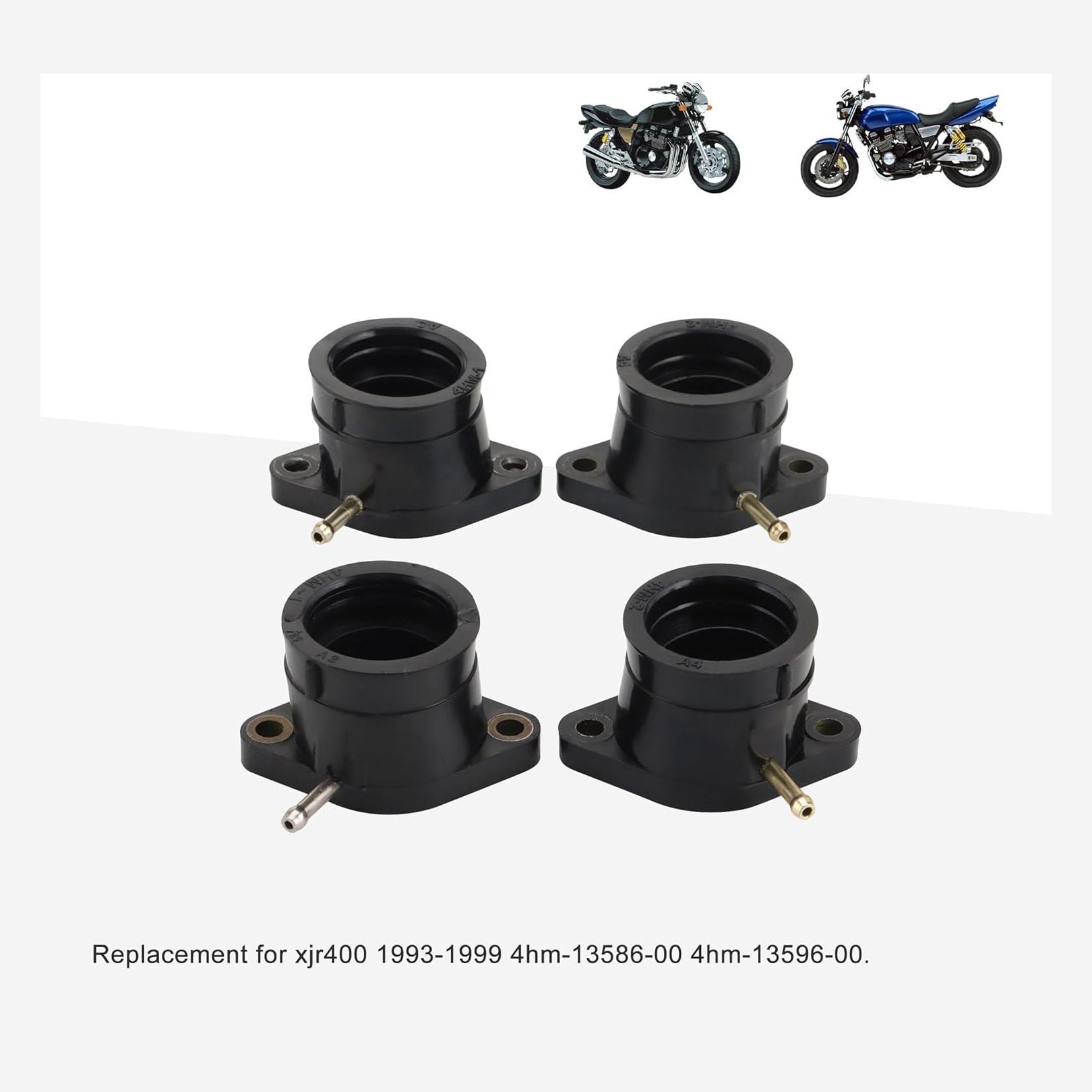 GOOFIT Motorcycle Intake Manifold Carburetor Adapted Interface Replacement for XJR400 1993-1999 4HM-13586-00 4HM-13596-00