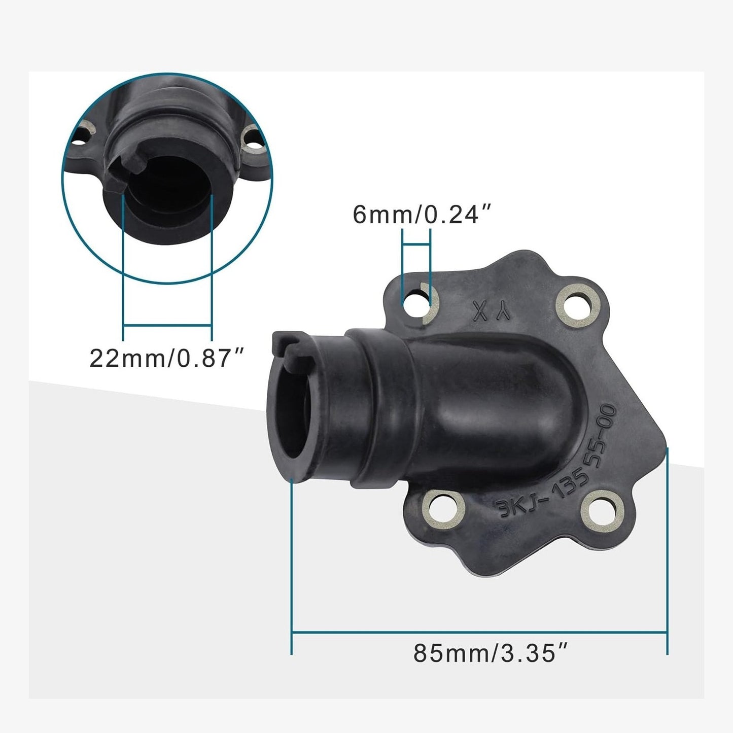 GOOFIT Motorcycle Intake Manifold Reed Valve Replacement for Jog Zuma Minarelli 2 Stroke Engine 49cc 50cc Aerox Nitro SR50 Scooter