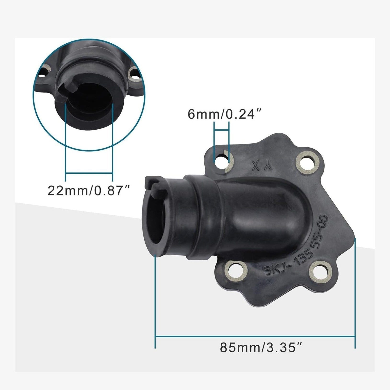 GOOFIT Motorcycle Intake Manifold Reed Valve Replacement for Jog Zuma Minarelli 2 Stroke Engine 49cc 50cc Aerox Nitro SR50 Scooter