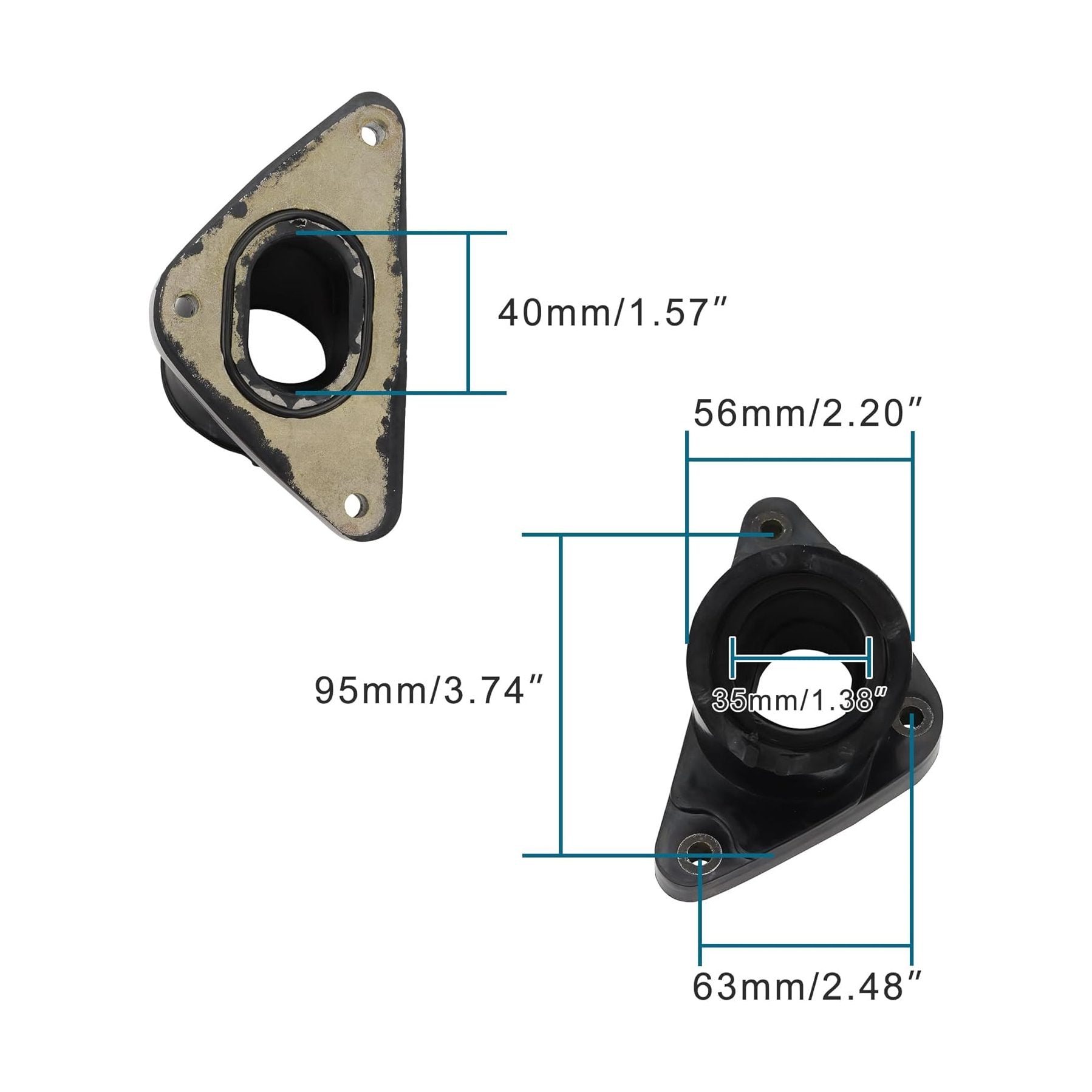 GOOFIT Motorcycle Intake Manifold Replacement for Nx4 Vt600c Xl600v CB400 VT off-road Bike Scooter Go kart