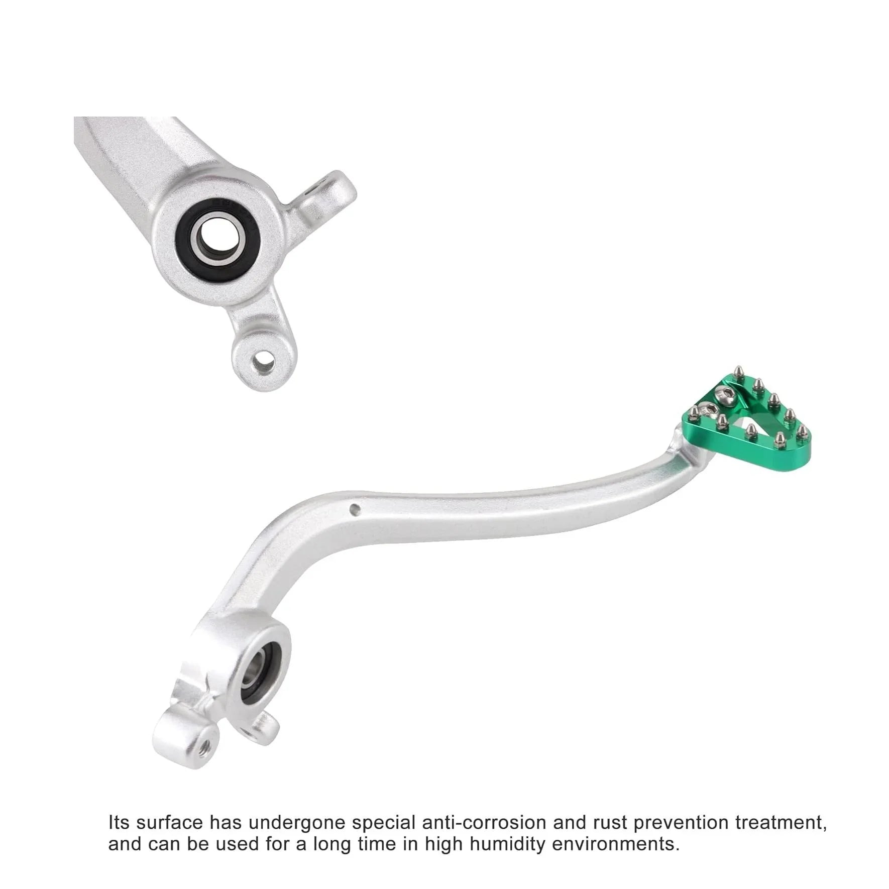 GOOFIT Motorcycle Silver White Rod Green Head Brake Pedal Replacement for KVI K16 K18 Constant Ship Air Cooled NC Off road Vehicle - goofitmoto
